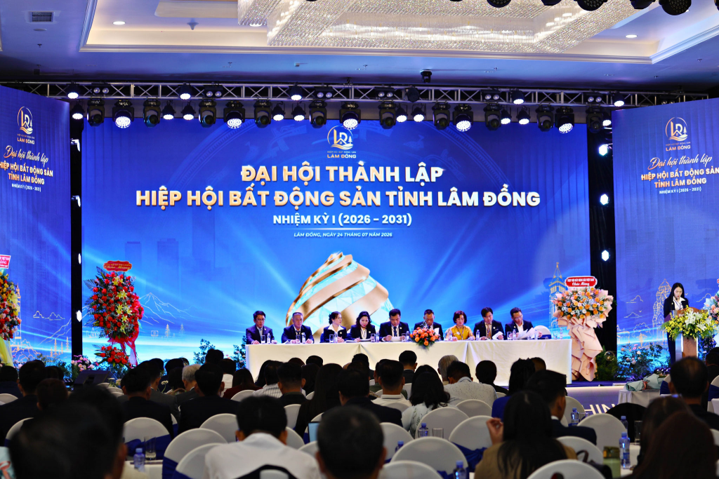Quang cảnh Đại hội thành lập Hiệp hội Bất động sản tỉnh Lâm Đồng, nhiệm kỳ I (2026 - 2031)
